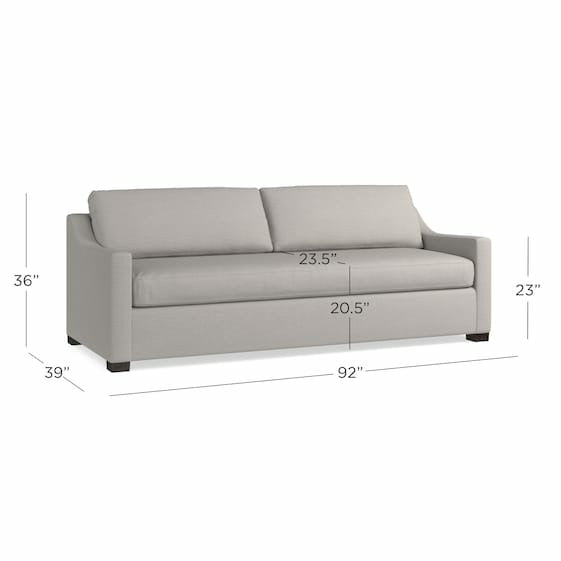 Bassett Oliver Great Room 92" Sofa- Mocha - Chapin Furniture
