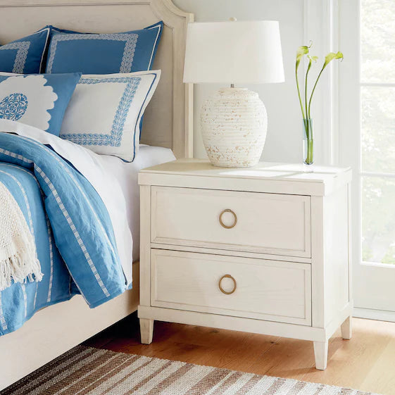 Ventura Nightstand-Shell White - Chapin Furniture