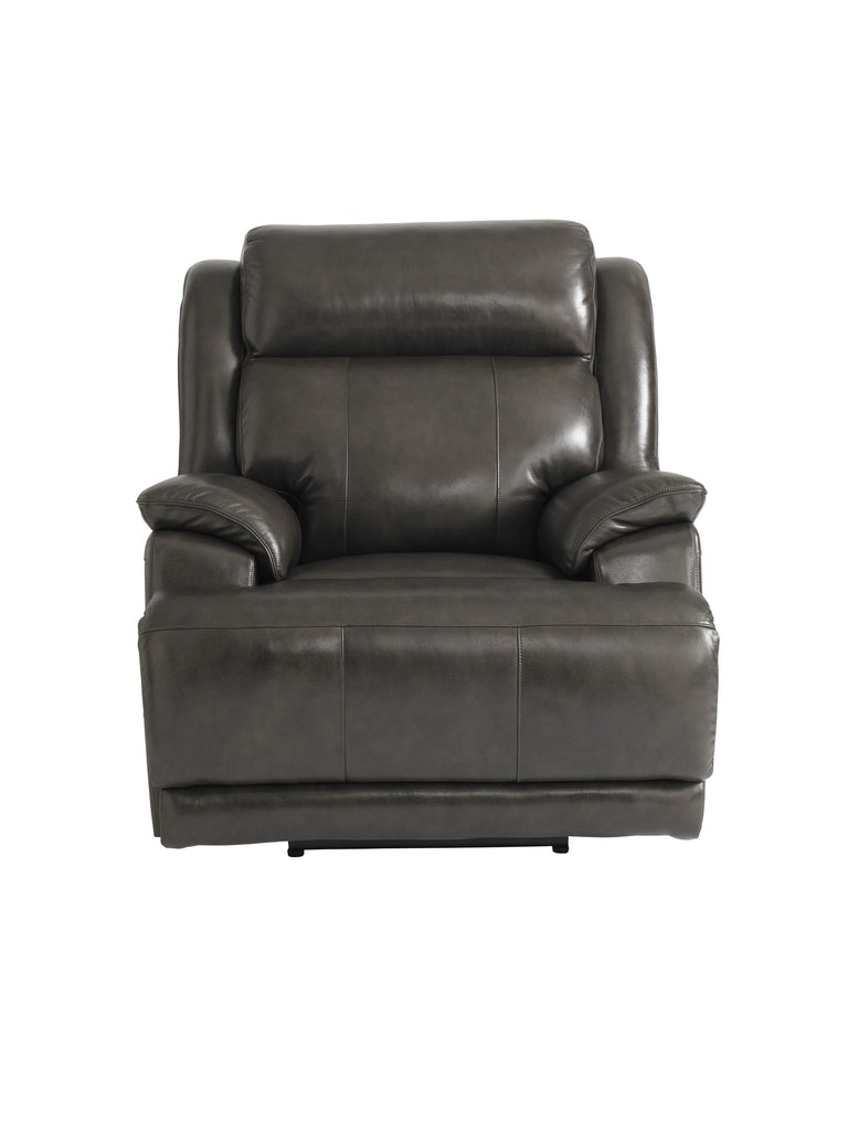 Bassett Club Level Carson Power Motion Wallsaver Recliner in Truffle Leather - Chapin Furniture