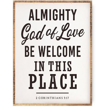 "Almighty God Of Love" Sign- 2 Sizes - Chapin Furniture