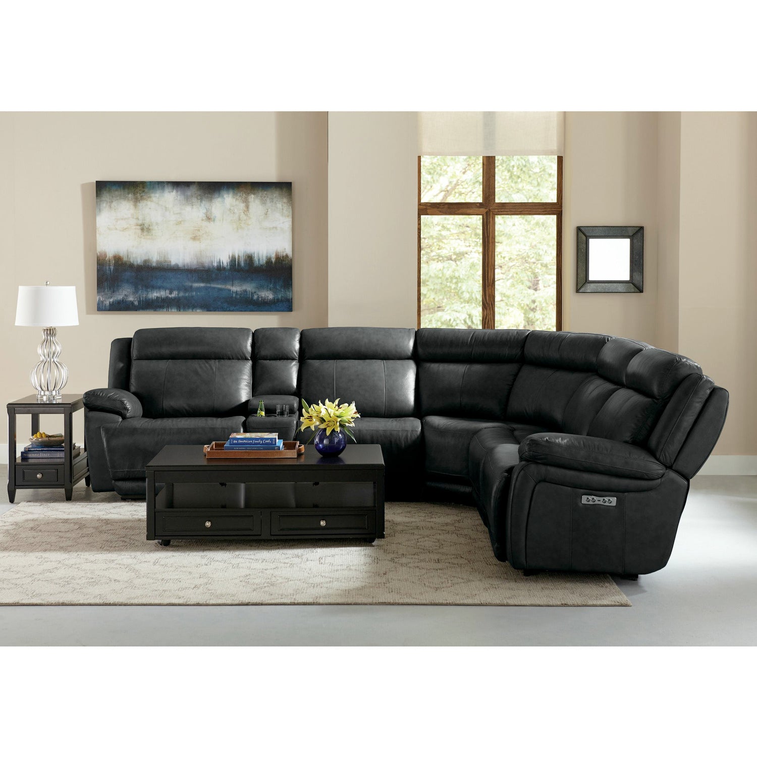 Bassett Club Level Evo Leather Motion Sectional- Multiple Colors - Chapin Furniture