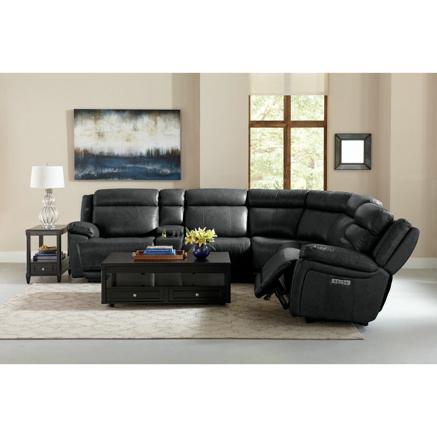 Bassett Club Level Evo Leather Motion Sectional- Multiple Colors - Chapin Furniture
