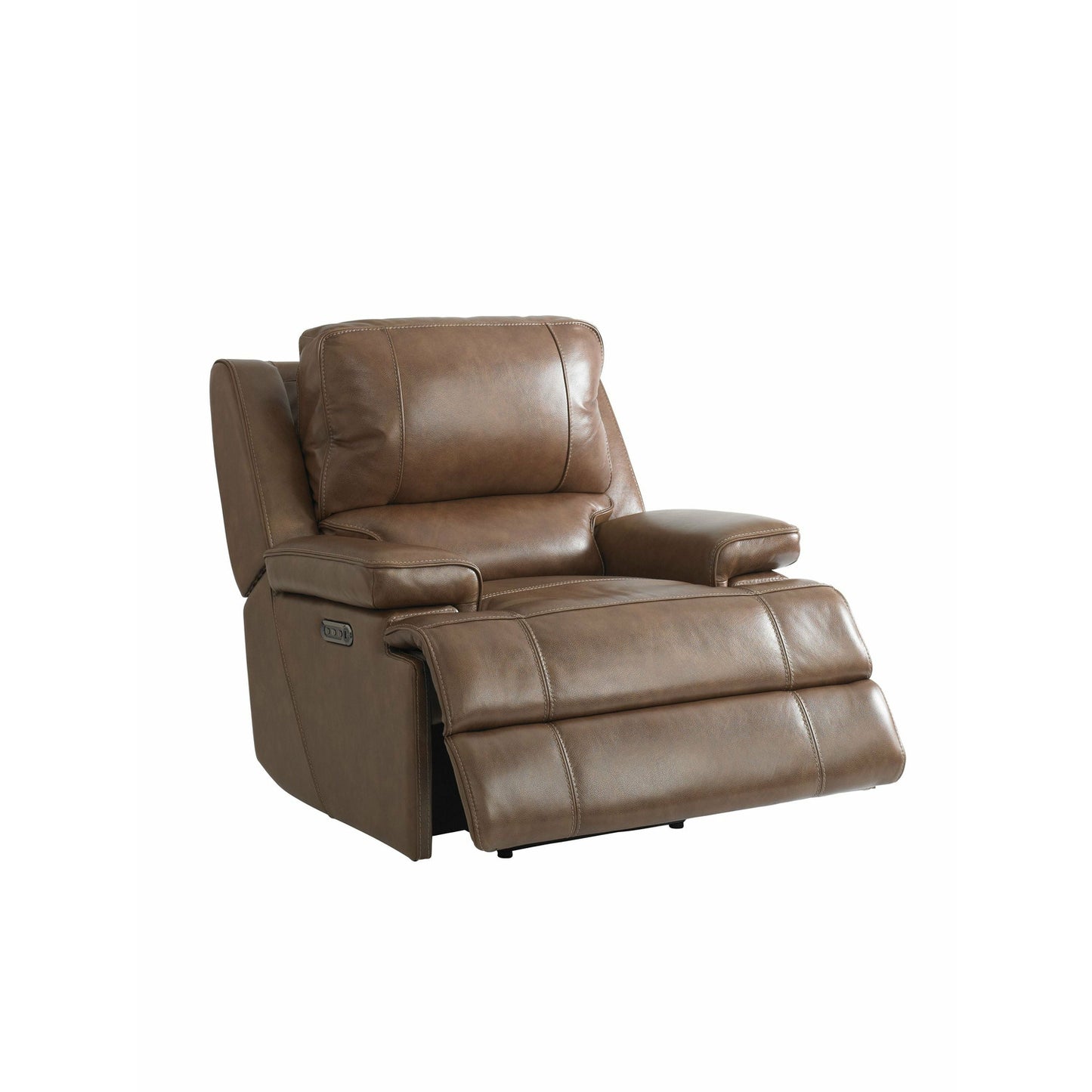 Bassett Club Level Parsons Power Leather Wallsaver Recliner- Multiple Colors - Chapin Furniture