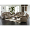 Bassett Club Level Parsons Power Leather Sofa in Flax Leather - Chapin Furniture