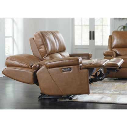 Bassett Club Level Parsons Power Leather Sofa- Multiple Colors - Chapin Furniture