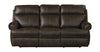 Bassett Club Level Claremont Power Motion Sofa in Java Leather - Chapin Furniture
