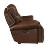 Bassett Club Level Claremont Power Motion Loveseat With Console in Kobe Leather - Chapin Furniture
