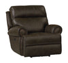 Bassett Club Level Claremont Power Motion Wallsaver Recliner in Java Leather - Chapin Furniture