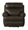 Bassett Club Level Claremont Power Motion Wallsaver Recliner in Java Leather - Chapin Furniture