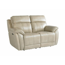Bassett Club Level Levitate Power Leather Motion Loveseat in Diamond Leather - Chapin Furniture