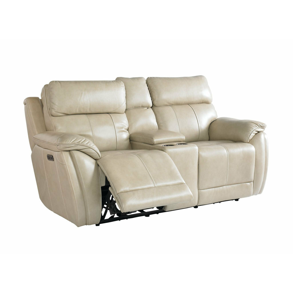 Bassett Club Level Levitate Power Leather Console Motion Loveseat - Multiple Colors - Chapin Furniture