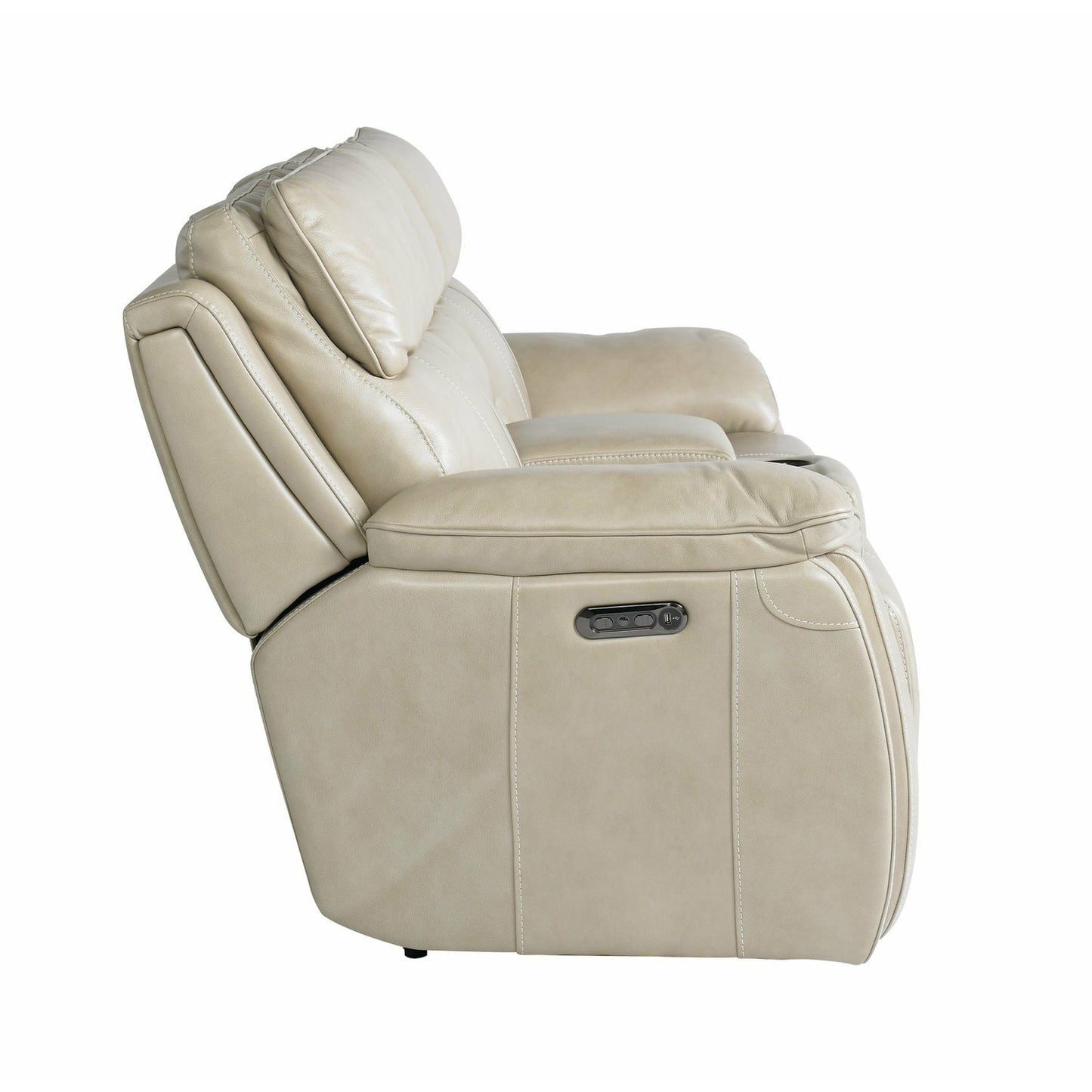 Bassett Club Level Levitate Power Leather Console Motion Loveseat - Multiple Colors - Chapin Furniture