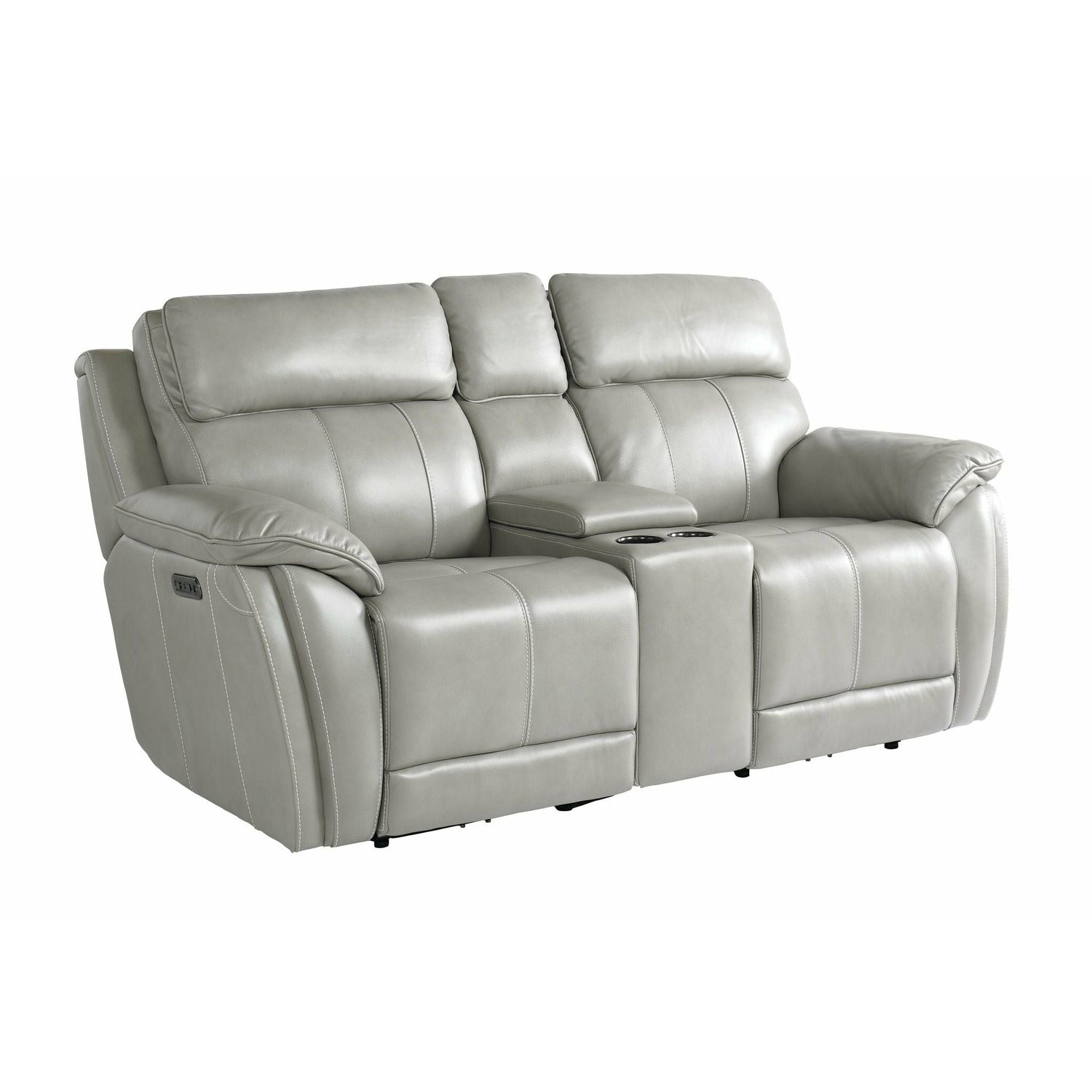 Bassett Club Level Levitate Power Leather Console Motion Loveseat - Multiple Colors - Chapin Furniture