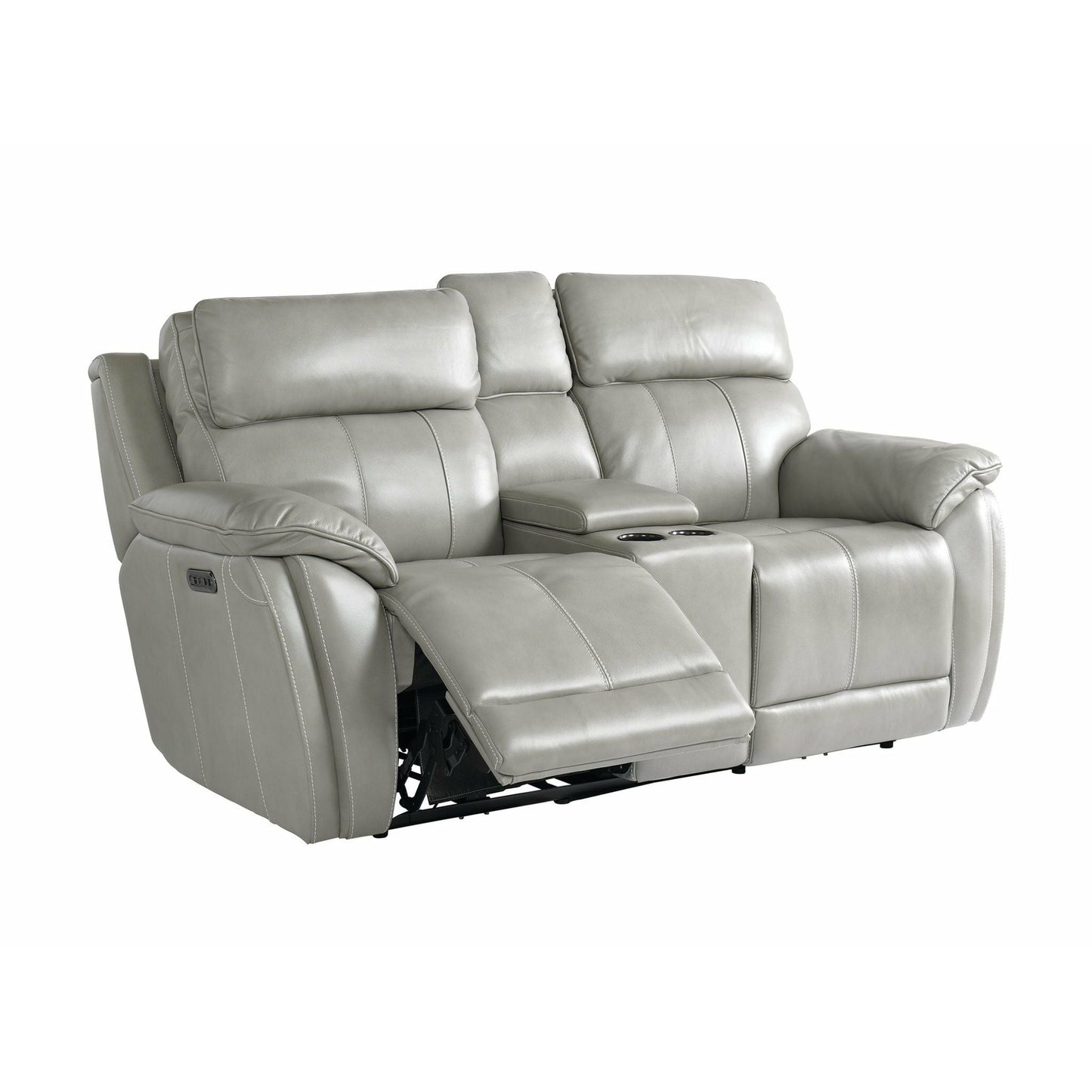 Bassett Club Level Levitate Power Leather Console Motion Loveseat - Multiple Colors - Chapin Furniture