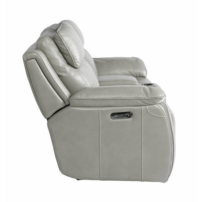 Bassett Club Level Levitate Power Leather Console Motion Loveseat - Multiple Colors - Chapin Furniture