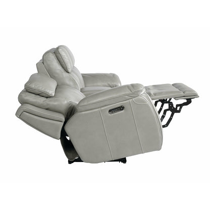 Bassett Club Level Levitate Power Leather Console Motion Loveseat - Multiple Colors - Chapin Furniture