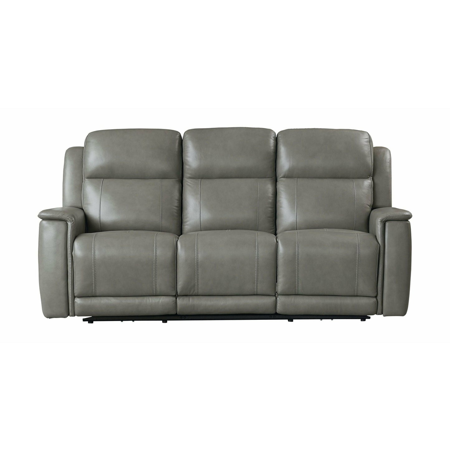 Bassett Club Level Conover Motion Sofa- Light Gray Leather - Chapin Furniture