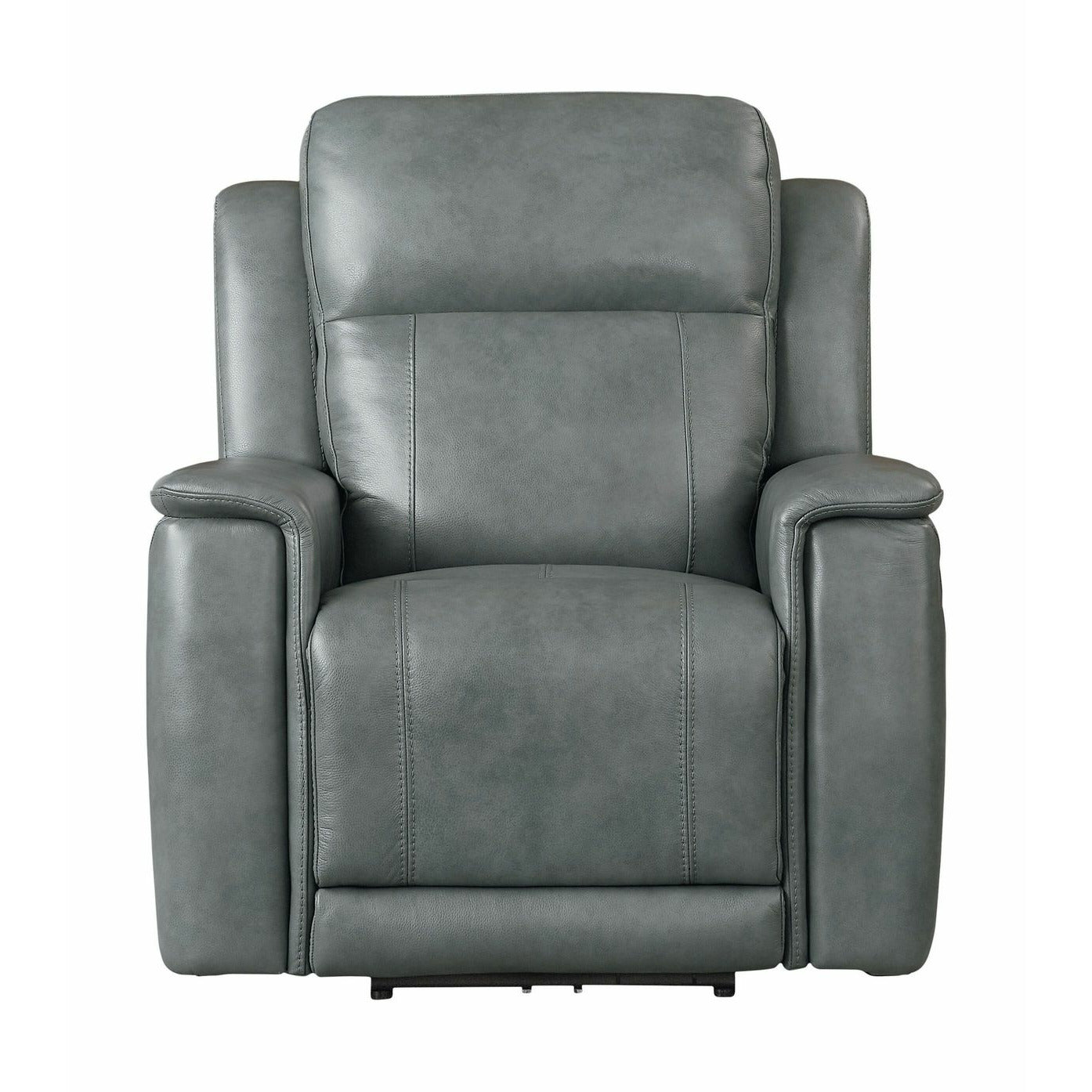 Bassett Club Level Conover Motion Wallsaver Recliner- Blue Gray Leather - Chapin Furniture