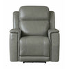 Bassett Club Level Conover Motion Wallsaver Recliner- Light Gray Leather - Chapin Furniture