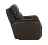 Bassett Club Level Manteo Power Motion Glider Recliner in Sable Leather - Chapin Furniture