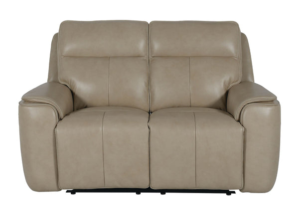 Bassett Club Level Manteo Power Motion Loveseat in Diamond Leather - Chapin Furniture