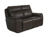 Bassett Club Level Manteo Power Motion Loveseat in Sable Leather - Chapin Furniture