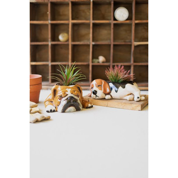 beagle plant pot Ceramic Beagle Planter– Chapin Furniture