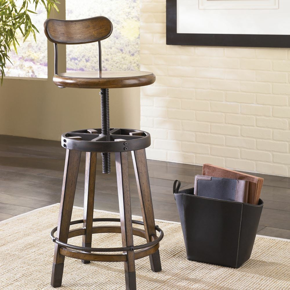 Studio Home Adjustable Height Swivel Bar Stool - Thumbnail 2