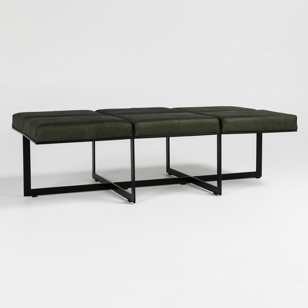 Calvin 62" Ottoman- Forest Green - Chapin Furniture
