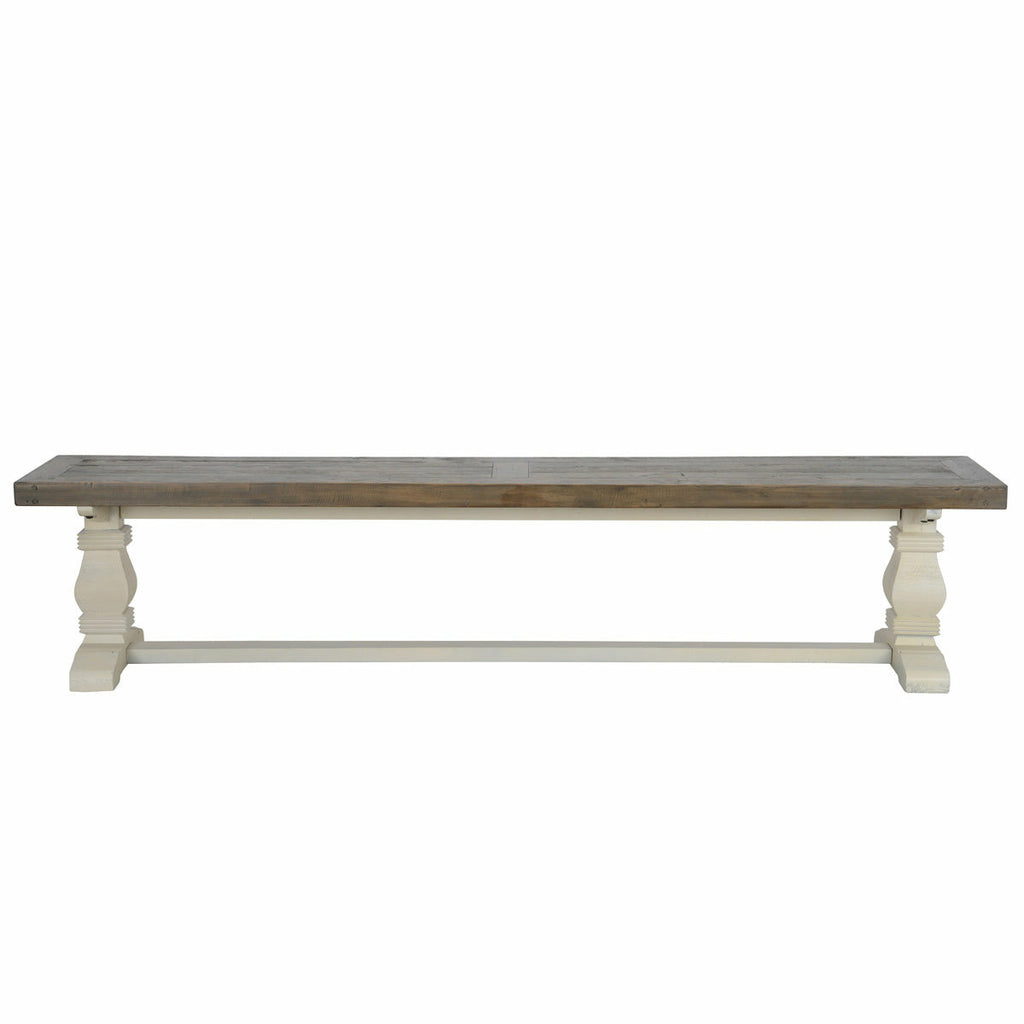 Caleb 83" Bench -Brown and Ivory Finish - Chapin Furniture