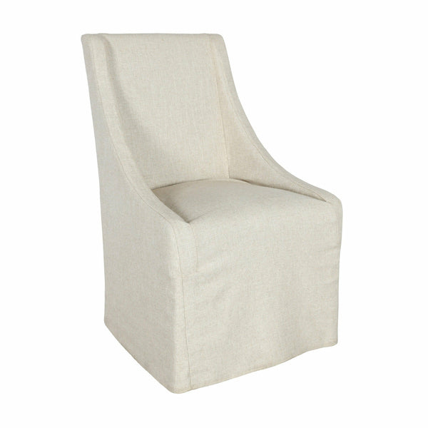 Warwick Rolling Wingback Dining Chair Oatmeal - Chapin Furniture