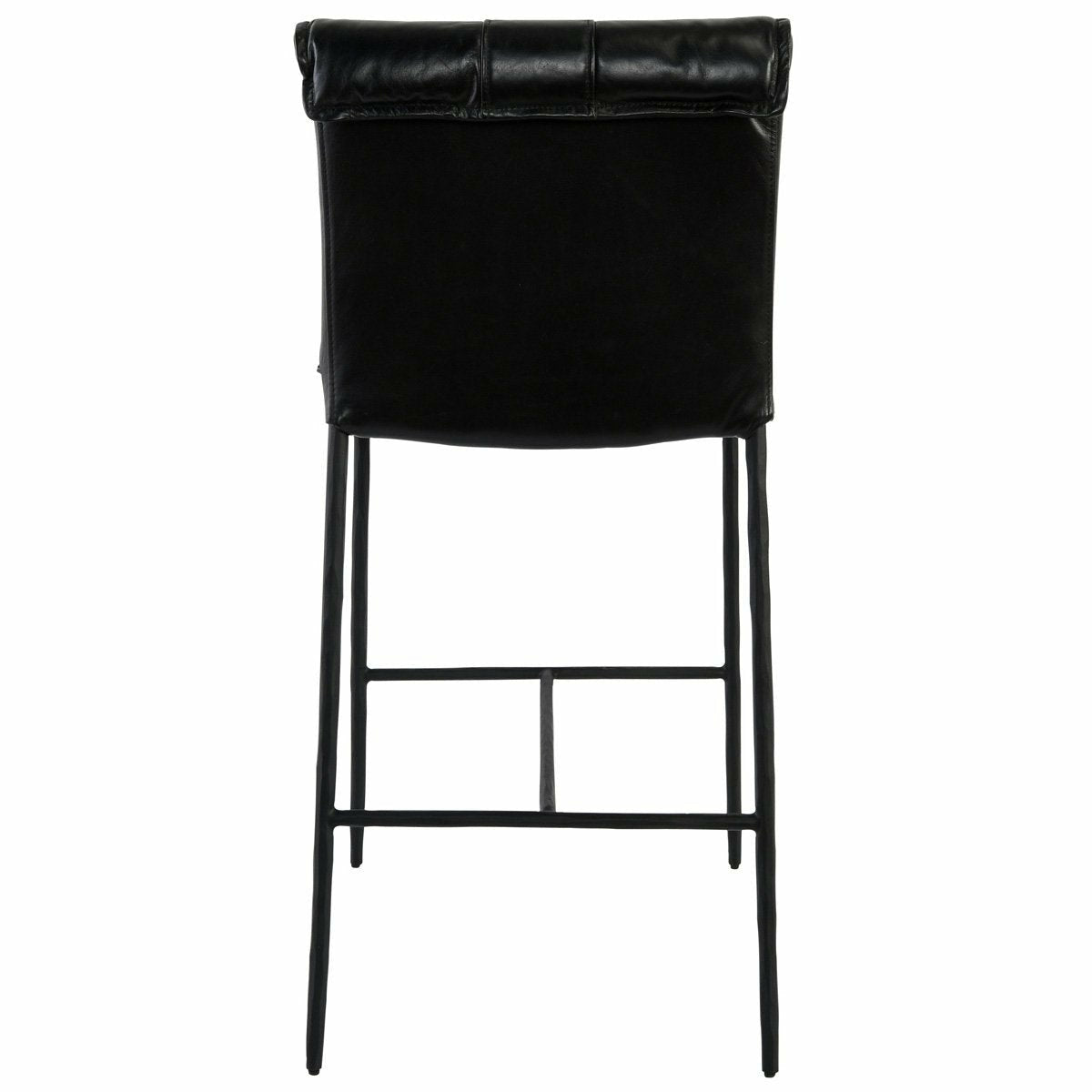 Mayer 26" Counter Stool- Black Leather - Chapin Furniture