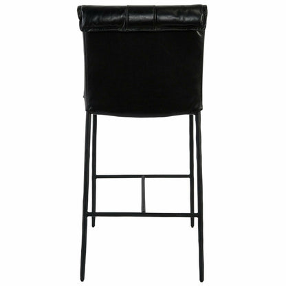 Mayer 26" Counter Stool- Black Leather - Chapin Furniture