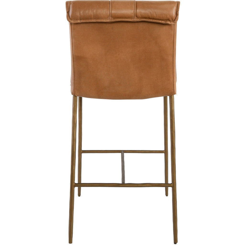 Mayer 26" Counter Stool- Tan Leather - Chapin Furniture
