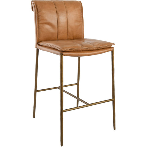 Mayer 26" Counter Stool- Tan Leather - Chapin Furniture