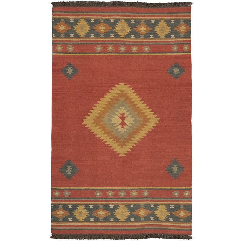 Jewel Tone Dark Red Rug - Chapin Furniture