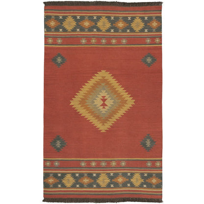Jewel Tone Dark Red Rug - Chapin Furniture