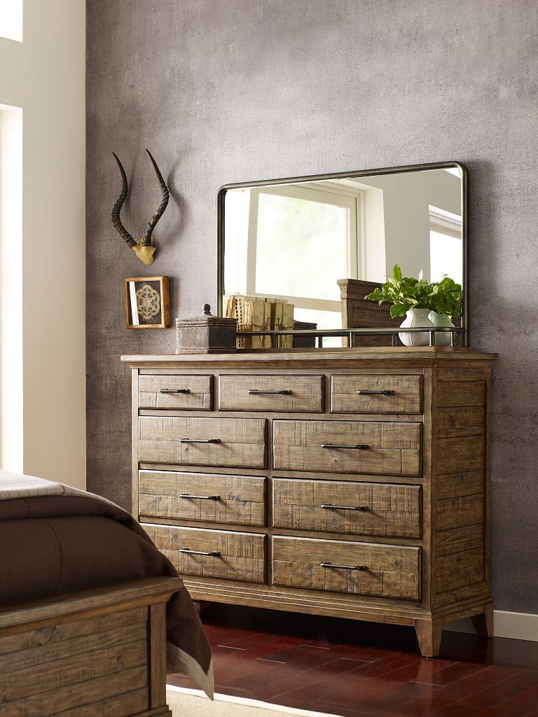 Plank Road Westwood Landscape Mirror- Stone - Chapin Furniture