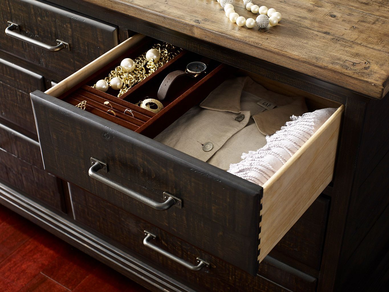 Plank Road Farmstead Dresser- Charcoal - Chapin Furniture