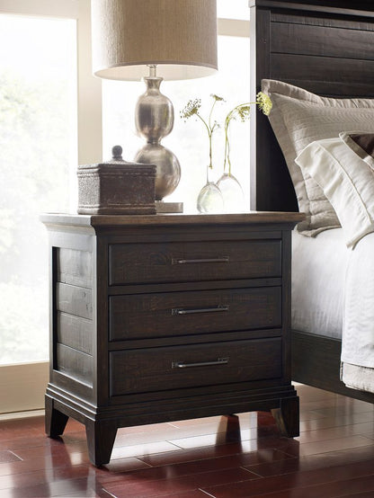 Plank Road Blair Nightstand- Charcoal - Chapin Furniture