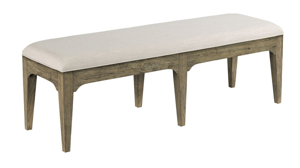 Plank Road Rankin Bench- Stone - Chapin Furniture