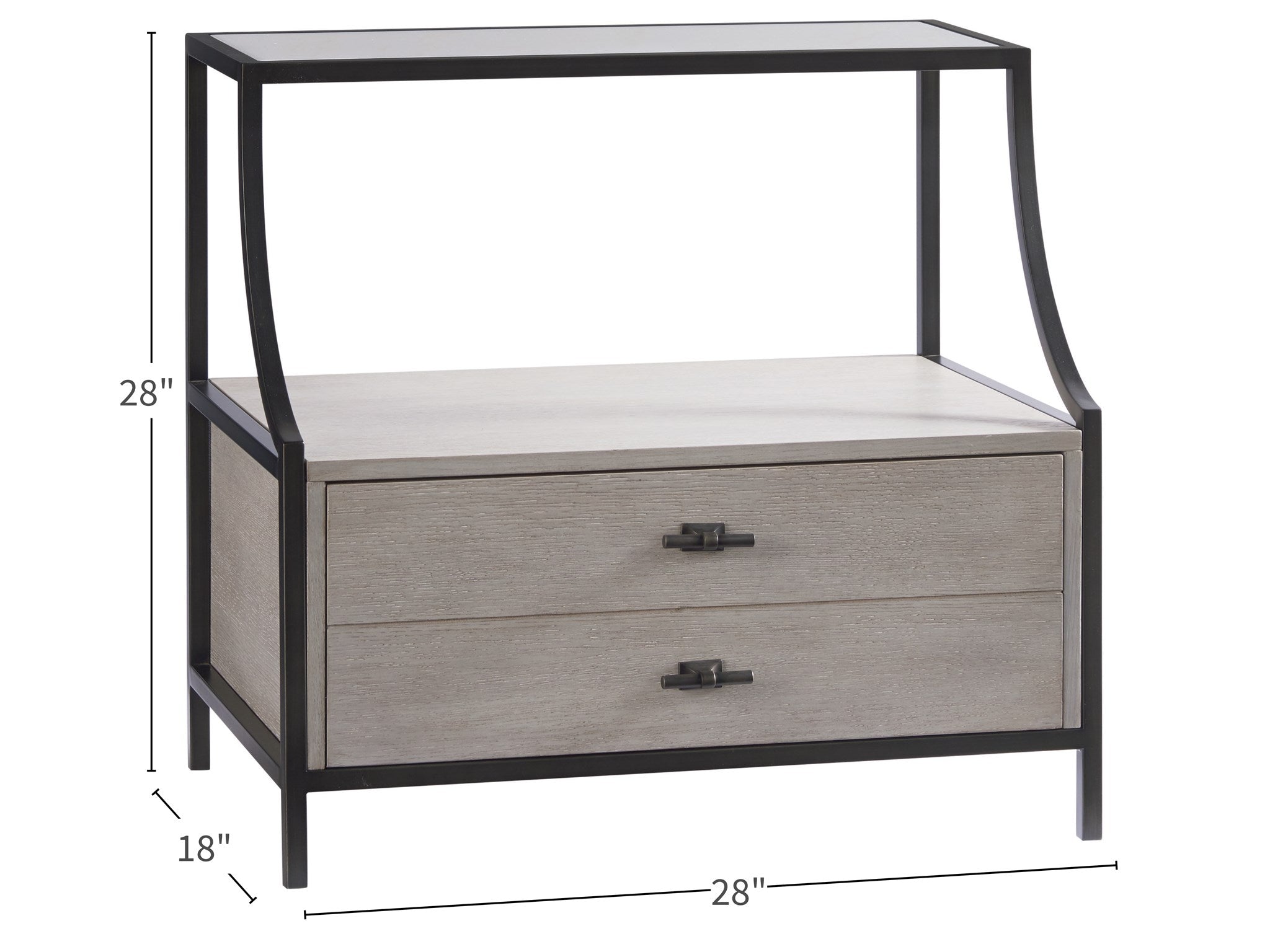 Midtown Wood Stone Top Night Table - Thumbnail 2
