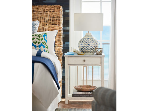 Escape Coastal Living Bedside Table With Stone Top - Chapin Furniture