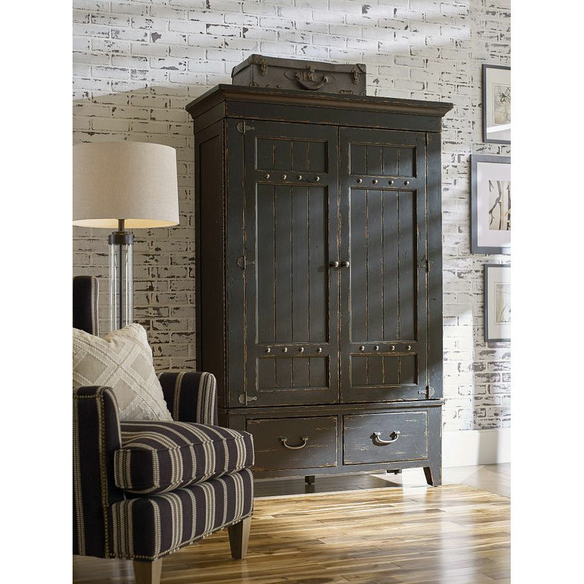 Mill House Simmons Armoire- Anvil Finish - Chapin Furniture