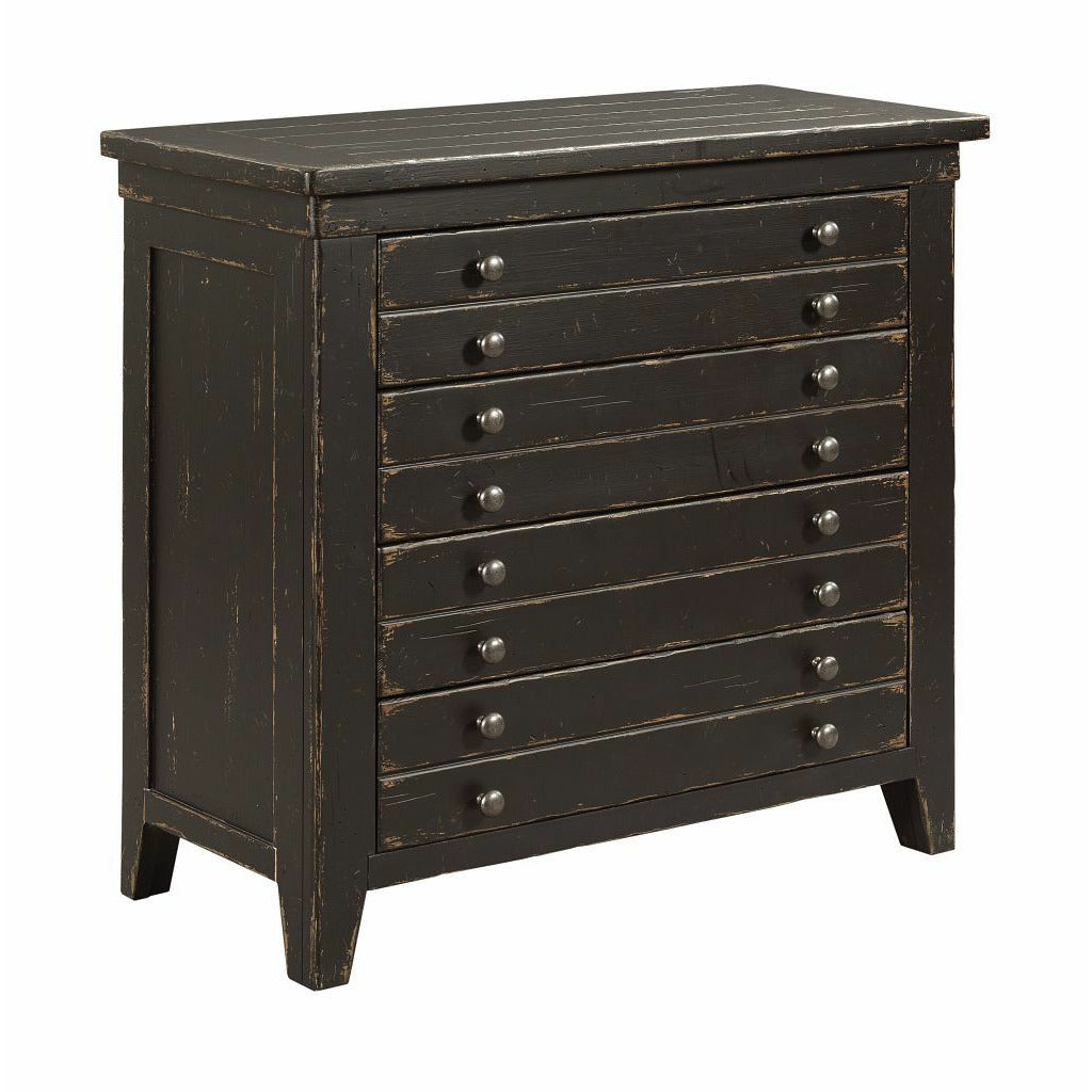 Map Drawer Bedside Chest- Anvil Finish - Chapin Furniture