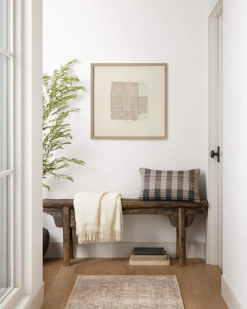 Amber Lewis x Loloi Harbor Beige / Ivory 2'-2" X 2'-2" Wall Art - Chapin Furniture