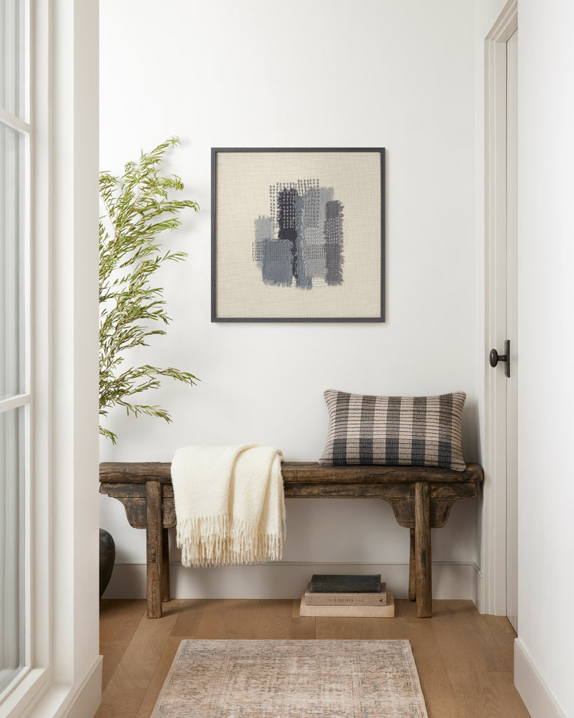 Amber Lewis x Loloi Pebble Grey / Blue 2'-2" X 2'-2" Wall Art - Chapin Furniture