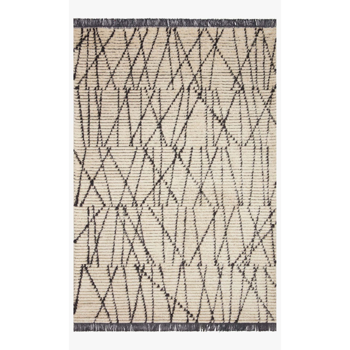 Chris Loves Julia Alice Cream/Charcoal Rug - Chapin Furniture