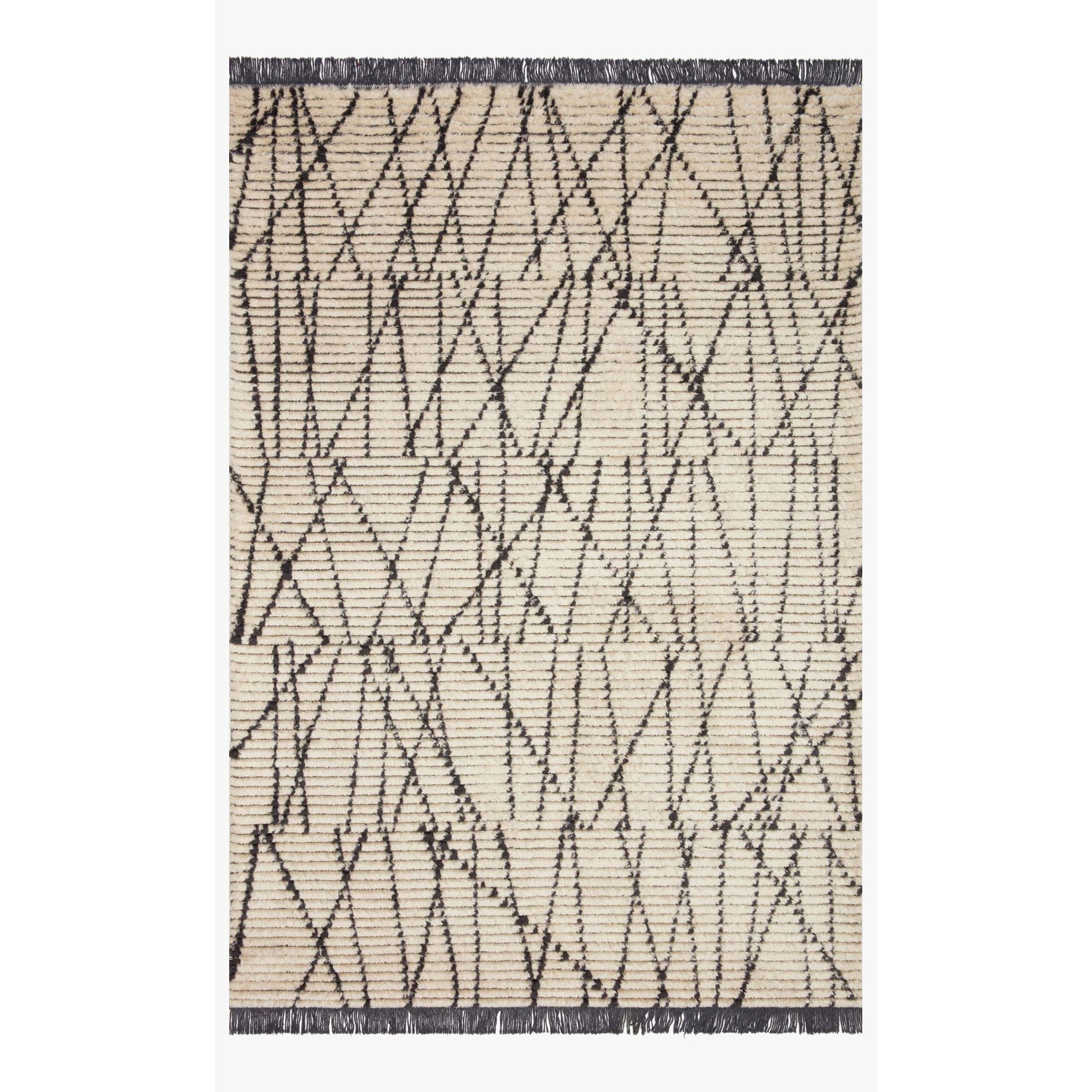 Chris Loves Julia Alice Cream/Charcoal Rug - Chapin Furniture