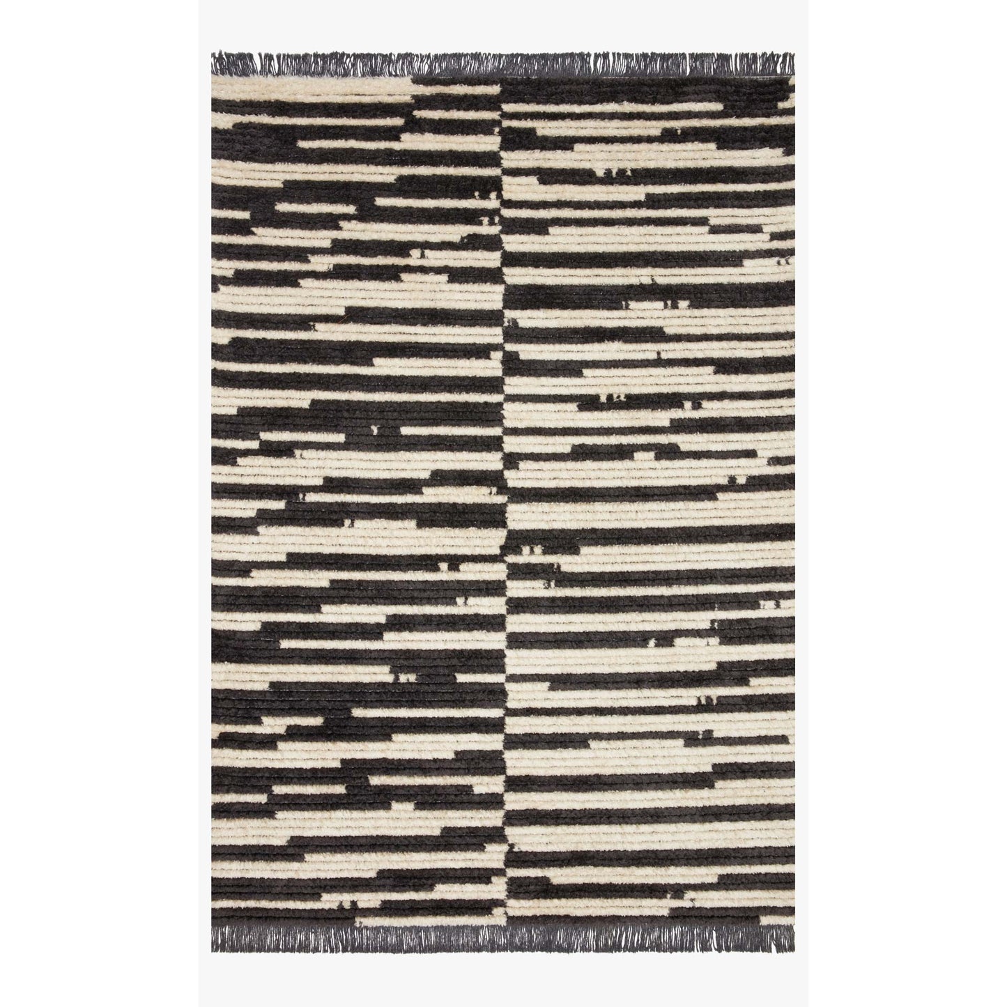 Chris Loves Julia Alice Cream/Charcoal Rug - Chapin Furniture